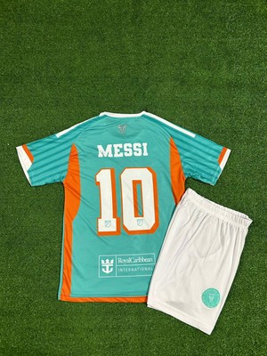 Breathless Inter Miami 2024/25 Yeni Sezon Lionel Messi Çocuk Forması (Turkuaz)