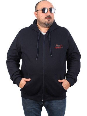 Moc Grande Mocgrande Büyük Beden Sweat Kapüşon Ninety One 22724 Lacıvert