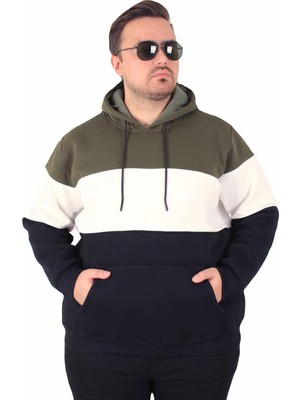 Moc Grande Mocgrande Büyük Beden Kapüşonlu 3ip Sweat Mg 25725 Hakı