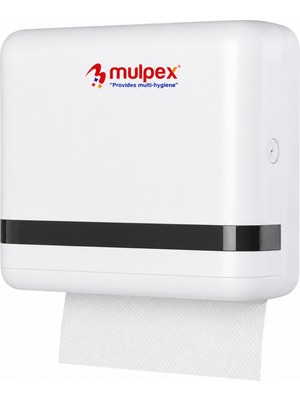 Mulpex Z Katlamalı Kağıt Havlu Dispenseri Beyaz 27×21 cm Vidalı ve Yapışkan Montaj
