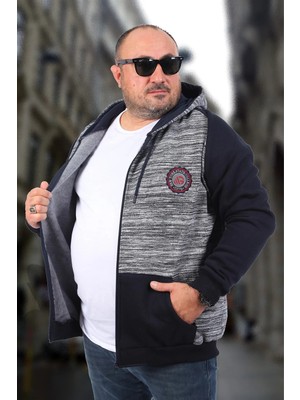 Moc Grande Mocgrande Büyük Beden Unisex New York Collage Sweat 22727 Lacıvert