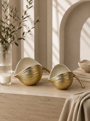 Onedekor Krem Gold Chestnut Dekoratif Obje - Küçük Boy