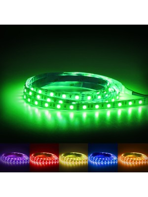 5metre LED Şerit 5050 DC12V Yeşil Renkli (60LED/M) IP65 Işık Aydınlatma Lambası Hortum Kendinden Yapışkanlı
