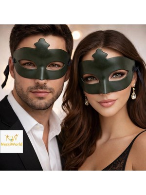 Uravas Store Mey Ithalat® Yeşil Gizemli Masquerade Maskesi