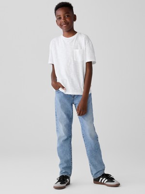 Gap Erkek Çocuk Mavi Original Straight Washwell™ Jean Pantolon