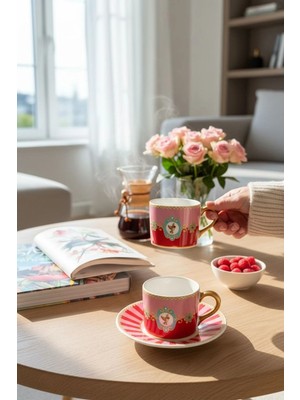 Onedekor 2’li Double Pembe Sohoo Kahve Fincanı