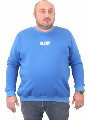 Moc Grande Mocgrande Erkek Büyük Beden Sıfır Yaka Sweat Hlsnk 23204 Saks