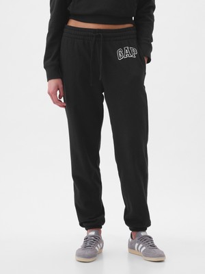 Gap Kadın Siyah Gap Logo Jogger Havlu Kumaş Eşofman Altı