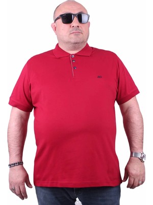 Moc Grande Mocgrande Büyük Beden Likralı Klasik Polo Tişört 11500 Bordo