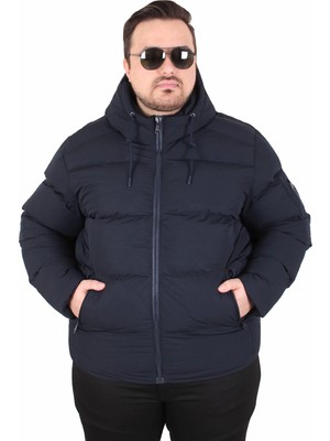 Moc Grande Erkek Kapüşonlu Mont Lusso 2505 Lacivert %100 Polyester Kalın Günlük Kullanım İçin