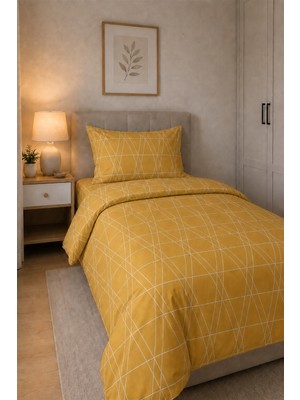 Freyja Home Lastikli Çarşaflı %100 Pamuk Tek Kişilik Nevresim Takımı