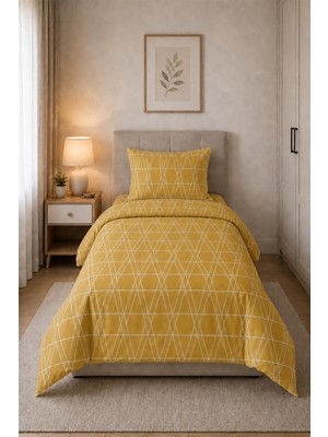 Freyja Home Lastikli Çarşaflı %100 Pamuk Tek Kişilik Nevresim Takımı