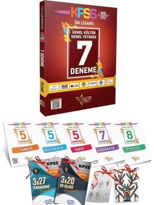 2026 Önlisans Kpss 7 Farklı Yayın 7 Deneme ve 7 Branş Denemesi Toplam 43 Deneme Set Liderler Kar