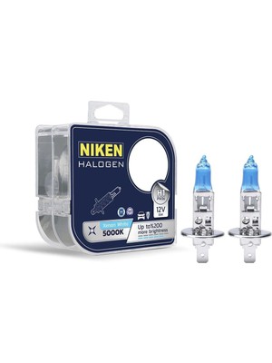 Niken 12V H1, H3. H4. H7. H11 55W Beyaz Işık Halojen Ampul P14.5S 5000K