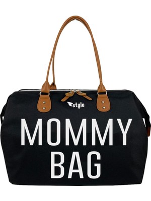 AyrStore Stylo Usa Mommy Bag Anne Bebek Bakım ve Kadın Çantası (Sıyah)