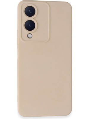 Uravas Store Vivo Y17S Kılıf Nano Içi Kadife Silikon - Pudra