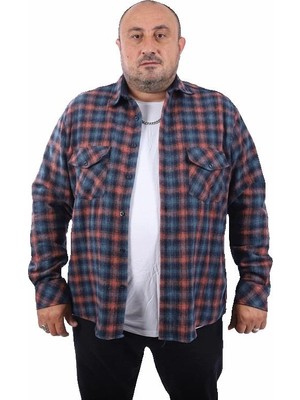 Moc Grande Mocgrande Oduncu Gömlek Çift Cep Kapaklı Small Plaid 22217 Petrol