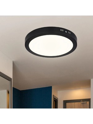 Cata 30 W LED Panel - Beyaz Işık (6500K) - Siyah Kasa - Yuvarlak - Sıva Üstü - CT-5238B