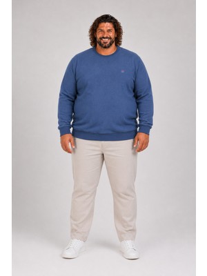 Moc Grande Mocgrande Büyük Beden Selanik Classic Sweat 23200 Marin