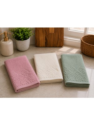 Gonca Renkli Mutfak Havlusu 30X50 cm 3’lü Set %100 Pamuk