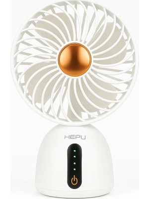 AyrStore Hepu HP-F07 USB Şarjlı Sessiz Masaüstü Mini Fan 360 Derece Ayarlanabilir Gövde Vantilatör