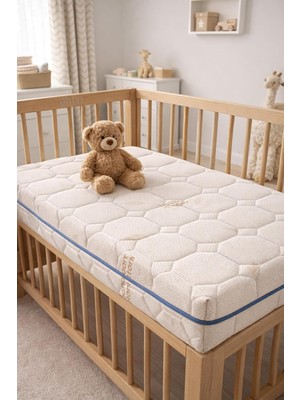 AyrStore Artex 12CM Cotton Süngerli Bebek Çocuk Beşik Yatağı 70X110 Yıkanabilir Kılıflı Park Yatak O