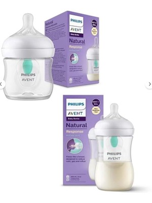 AyrStore Philips Avent Natural Response Doğal Tepkili Antikolik Valfli Pp 2'li Biberon Seti, 125ML & 260ML -