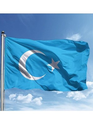 AyrStore Zc Bayrak Doğu Türkistan Milli Gönder Bayrağı 70X105 cm Raşel Dijital Baskı