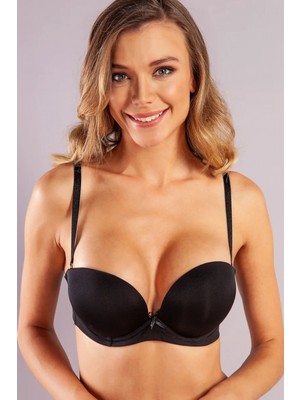 Hace Bazaar Golshan Genius Balconette Heavy Push Up Bra, Siyah Konforlu ve Şık Sütyen