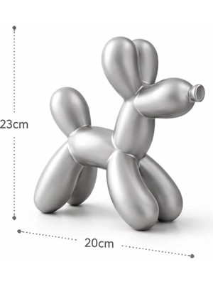 Ersu Store Büyük Boy 25CM Balon Köpek Biblo Obje Dekoratif Heykel, Modern Ev & Ofis Aksesuarı Hediyelik