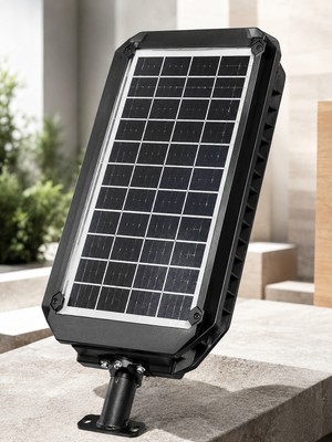 Astraltech Güneş Enerjili Hareket Sensörlü LED Sokak Lambası Uzaktan Kumandalı Dış Mekan Aydınlatma