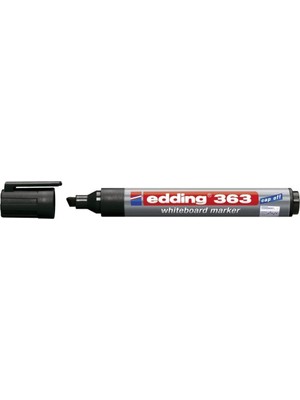 Edding 363 Beyaz Yazı Tahtası Kalemi - Siyah - 1 Kalem - 1-5 mm Kesik Uçlu - Yeniden Doldurulabil