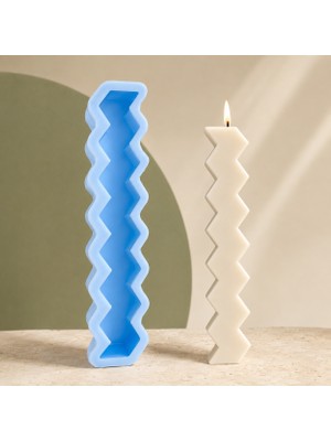 Luce Mondo Craft Silikon Kalıp Zigzag Şamdan Mum