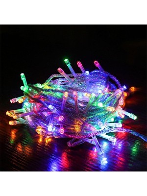 Kuzey 10 Metre 100 LED Renkli LED Işık Yılbaşı Ağacı Işığı 220 Volt Renkli Işık Noel Y�