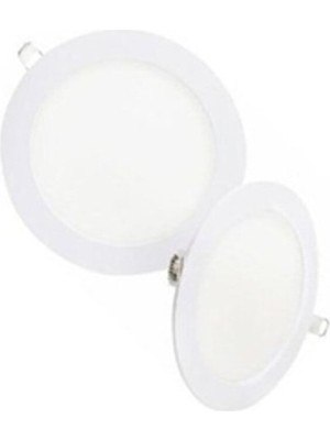 Luxer 12W Ultra Ince Spot LED Panel Seti 2'li Enerji Tasarruflu Tavan Aydınlatma Günışığı 3200K