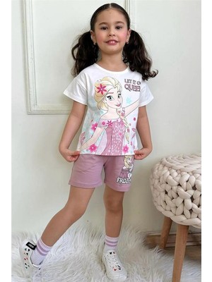 Lillypicca Baskılı Kız Çocuk Tişört ve Şort Takım - 1016