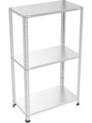 Retro 3 Raflı Metal Kitaplık- 80X92X40 cm