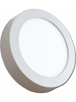 CATA CT-5273 30W Panel LED Armatür Beyaz Yuvarlak Sıva Üstü Metal Kasa Beyaz Işık 6400k
