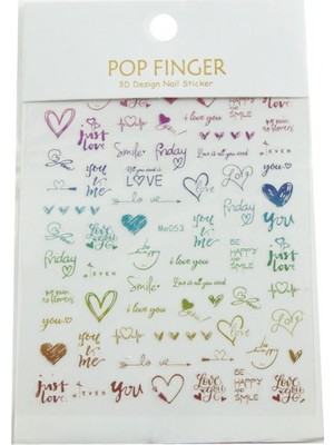 Hace Bazaar Kalp Yazılı Tattoo Dövme Sticker