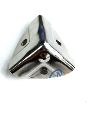 Hace Bazaar Dekoratif, Kutu, Sandık Köşesi - 35X22 Mm, Küçük, Nikel, 100 Adet