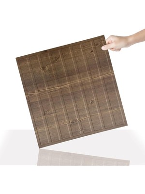 3 Boyutlu Duvar Paneli Kabartmalı Lambiri Desenli Pvc 41X41 Cm/ 6 Adet /1 M²