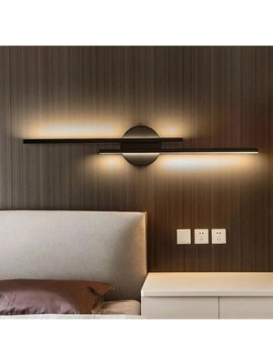 Legacy Sare Aplik Modern Tasarım Siyah Renk Gün Işığı Ledli Banyo - Mutfak - Salon LED Duvar A
