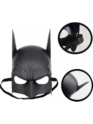 Hace Bazaar Siyah Çocuk Batman Maskesi Lastikli