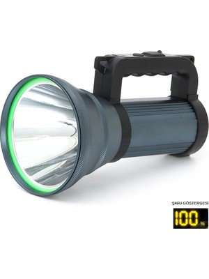 TKÇ El Feneri 200W Şarjlı Projektör Yüksek Güçlü LED Aydınlatma