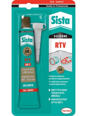 Kazan Hobi Henkel-Sista Rtv Silikon Kirmizi/ 50 gr