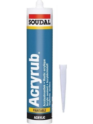 Kazan Hobi Soudal Acryrub Silikonize Mastik 500 gr Beyaz