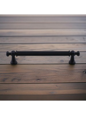 Kazan Hobi Selçuklu Siyah Metal Kulp 192 mm Mobilya Çekmece Mutfak Dolabı Dolap Kapak Kulpları Kulb Kulpu