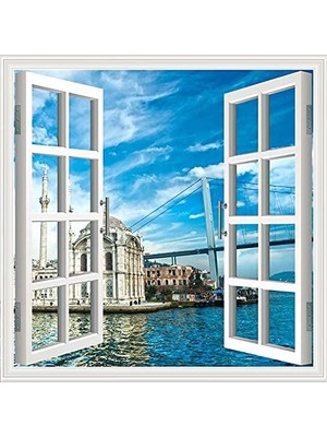 Kazan Hobi Pencere Poster Duvar Kağıdı Ortaköy Yapışkanlı Sticker