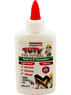 Kazan Hobi Vodabond Tuty Karton Kumaş Ahşap Tutkalı Şeffaf Donar 100 ml