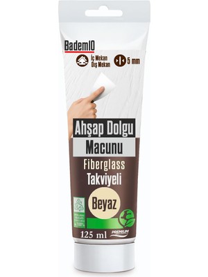 Kazan Hobi Ahşap Parke Tamir Macunu Beyaz Renk Mobilya Masa Dolgu Çatlak Çizik Giderici 125 ml Kullanıma Hazır